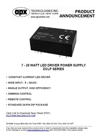 APX 7-28 Watt LED Driver Power Supply
